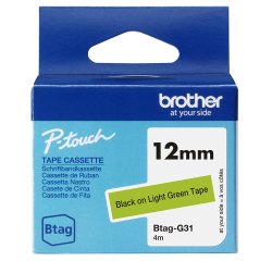 Brother BTAG-G31 ruban d'étiquette Noir sur vert
