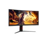 AOC G4 CU34G4CAP écran plat de PC 86,4 cm (34") 3440 x 1440 pixels UltraWide Quad HD LCD Noir, Rouge