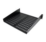 StarTech.com Étagère de Rack de Serveur 2U - Plateau Cantilever Universel à Montage en Rack Ventilé pour Rack 19" - Acier Gros Calibre - Capacité de Poids 23kg - Étagère de 40cm de Profondeur, Noir
