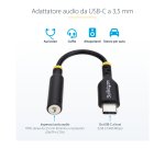 StarTech.com Adattatore Audio da USB-C a Jack 3,5 mm - Dongle USB Type-C a Jack TRRS per Cuffie e Auricolari, DAC Hi-Fi a 32 bit; Funziona con Telefoni e Tablet
