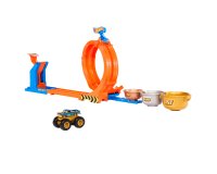 Hot Wheels Monster Trucks Loop-And-Flip Trophy Challenge Playset & Die-Cast Bigfoot Toy Truck