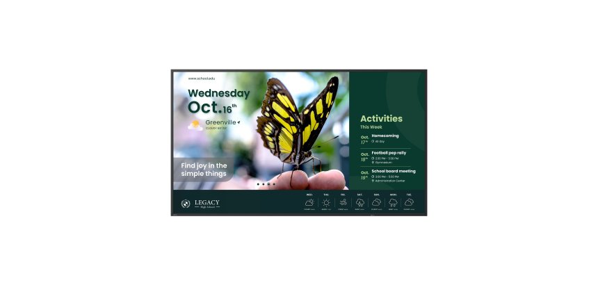 BenQ ST5504 Écran plat de signalisation numérique 139,7 cm (55") LCD 350 cd/m² 4K Ultra HD Noir Intégré dans le processeur Android 18/7