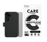 PanzerGlass CARE™ by ® Tango 2-in-1 Wallet Case w. Qi Compatible Samsung Galaxy S25 protective phone case Black Cover