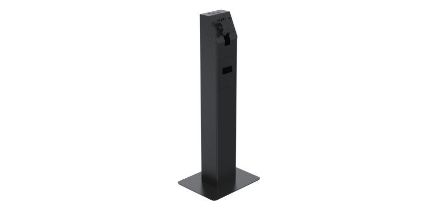 Ergonomic Solutions SpacePole Kiosk SPK400-17 accessoire de système de paiement en point de vente Ensemble de kiosques Noir Métal 75 x 75 mm 100 x 100 mm
