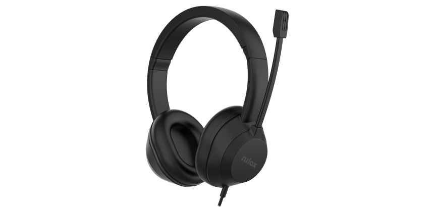 Nilox NXAUSB02 auricular y casco Auriculares Alámbrico Llamadas/Música USB tipo A Negro