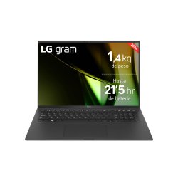 LG 17Z90S Intel Core Ultra 7 155H Portátil 43,2 cm (17") WQXGA 16 GB LPDDR5-SDRAM 1 TB SSD Wi-Fi 6E (802.11ax) Windows 11 Home Gris