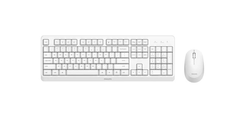 Philips 3000 series SPT6307WL/16 teclado Ratón incluido Universal RF inalámbrico QWERTY Inglés Blanco