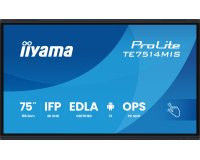iiyama PROLITE TE7514MIS-B2AG Écran plat de signalisation numérique 190,5 cm (75") LCD Wifi 435 cd/m² 4K Ultra HD Noir Écran tactile Intégré dans le processeur Android 24/7
