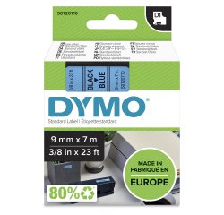DYMO D1 etiquetas auténticas | impresión negra sobre fondo azul | 9 mm × 7 m | etiquetas autoadhesivas para etiquetadoras LabelManager