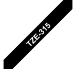 Ruban laminé Brother 6 mm TZE 315 noir écriture blanche