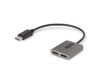 StarTech.com Hub MST DisplayPort a 2 Porte - Adattatore Multi-Monitor DP 1.4 a 2x DP 5K 60Hz - Sdoppiatore\Splitter Video DisplayPort per Doppio Monitor - Cavo Integrato lungo - Solo Windows