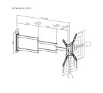 AISENS Soporte Eco Giratorio, Inclinable y Nivelable para Monitor/TV 35kg de 23"-65", Negro