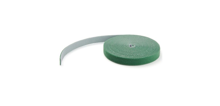 StarTech.com Bobina de 7,6m de Gancho y Bucle - Tiras Reutilizables de Gancho y Bucle - Cinta Sujetacables - Envolturas Ajustables de Tela para Gestión de Cableado - Verde