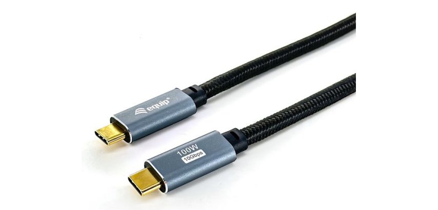 Equip 128359 Cavo USB 3.2 Gen 2 da C a C, M/M, 3,0 m, PD100W , 4K/60Hz, 10Gbps, nero