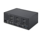 StarTech.com Switch KVM DisplayPort 2 Ports, 8K 60Hz / 4K 144Hz, DP 1.4, 2 Ports USB 10Gbps, 4 Ports USB HID, Commutateur KVM, Commutation par Touches de Raccourci, Conforme TAA