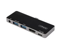 StarTech.com Adaptateur Multiport USB-C - USB-C vers 4K 60Hz HDMI 2.0 - Power Delivery Passthrough 100W - Hub USB 3.0 3 Ports - Audio - Mini Dock USB-C - Travel Dock USB Type-C