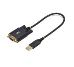 StarTech.com Câble USB vers Null Modem Série de 30cm, COM Retention, FTDI, Câble Adaptateur USB-A vers DB9 RS232, Vis/Écrous DB9 Interchangeables, Windows/macOS/Linux