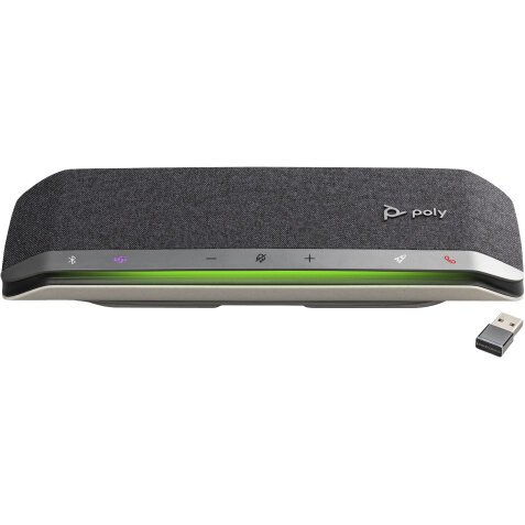 POLY Altavoz manos libres USB-A y USB-C con certificación para Microsoft Teams Sync 40+ y adaptador USB-A BT700