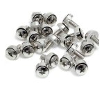 StarTech.com Lot de 100 Vis M6 de 12mm, Vis de Fixation pour Baies de Serveurs de 19" ou 10", Armoires et Boîtiers, Argent - TAA