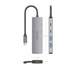 AISENS USB-C Dock 5 en 1, USB-C a 1xHDMI 2xUSB-A 1xUSB-C 1xUSB-C PD, Gris, 15cm