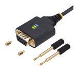 StarTech.com 6.6ft (2m) USB to Null Modem Serial Adapter Cable, COM Retention, FTDI, USB-A to DB9 RS232, Interchangeable DB9 Screws/Nuts, Windows/macOS/Linux