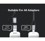 Equip 128433 USB cable USB 3.2 Gen 2x2 3 m USB A/USB C USB C 20 Gbit/s 100 W Black