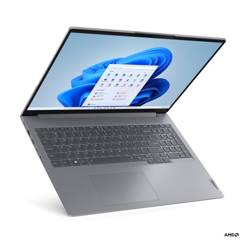 Lenovo ThinkBook 16 G6 ABP AMD Ryzen™ 7 7730U Ordinateur portable 40,6 cm (16") WUXGA 16 Go DDR4-SDRAM 512 Go SSD Wi-Fi 6 (802.11ax) Windows 11 Pro Belge Gris