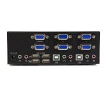 StarTech.com Switch Commutatore a 2 porte - KVM USB 2.0 a doppio VGA con Hub USB a 2 porte e 3,5mm audio