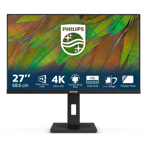 Philips 3000 series 27B1N3800/00 LED display 68,6 cm (27") 3840 x 2160 Pixels 4K Ultra HD LCD Zwart