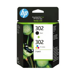 HP 302 - 2 - zwart, kleur (cyaan, magenta, geel) - origineel - inktcartridge