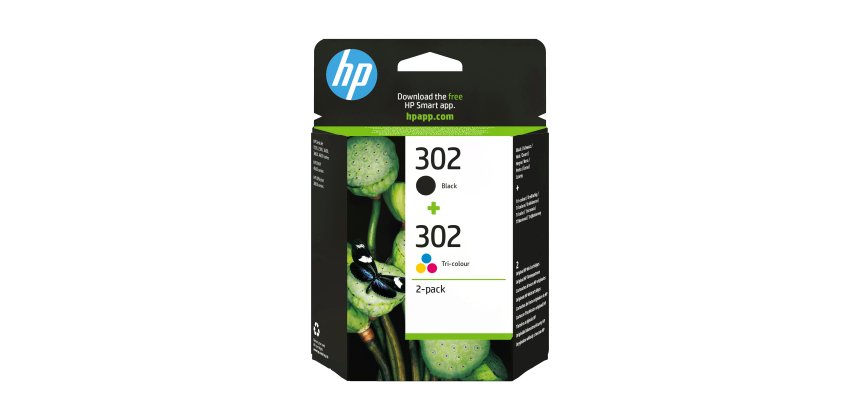 HP 302 - 2er-Pack - Schwarz, Farbe (Cyan, Magenta, Gelb) - original - Tintenpatrone