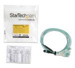 StarTech.com Cable de 1m de Fibra Óptica Dúplex Multimodo MTP(F)/PC a 4x LC/PC Multiconector OM3 - OFNP - Tipo A 8F - 50/125µm LOMMF - Redes de 40G - Baja Pérdida de Inserción -MPO