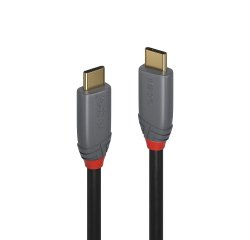 Lindy Câble USB 3.2 type C vers C, 20Gbit/s, 100W, PD, Anthra Line, 1m