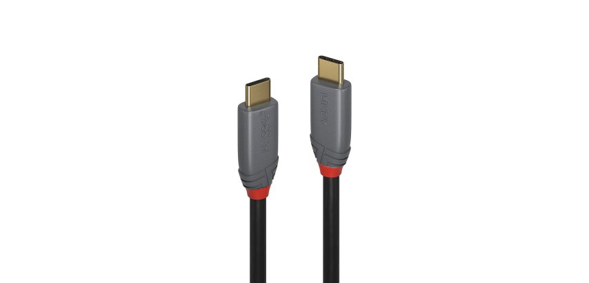 Lindy Câble USB 3.2 type C vers C, 20Gbit/s, 100W, PD, Anthra Line, 1.5m