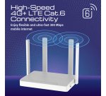 Keenetic Hero 4G+ (KN-2311) Modem-routeur 4G+ Wi-Fi 6 maillé AX1800 avec commutateur intelligent Gigabit 4 ports et port USB 3.0