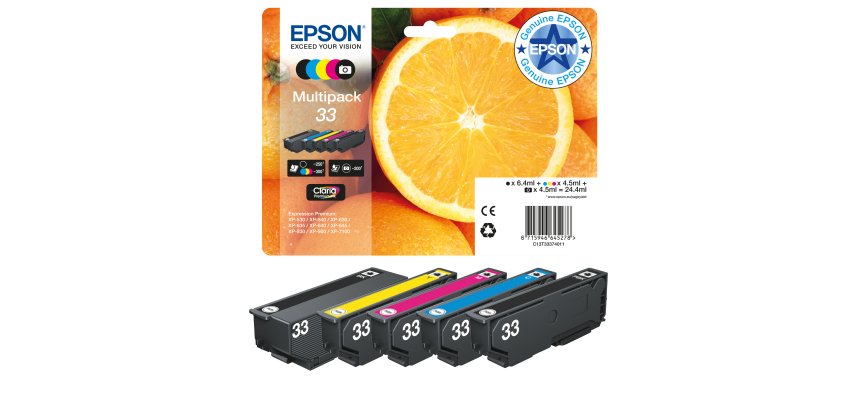 Epson Oranges 33 Claria Premium Multipack 5-colours Ink