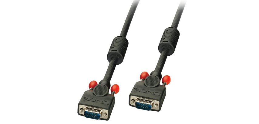 Lindy 36371 cable VGA 0,5 m VGA (D-Sub) Negro