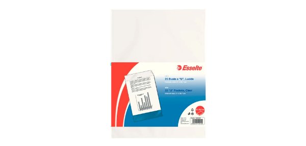 Esselte Busta "U" PPL lucido - f.to 21 x 29,7 cm - conf.25 pz