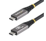StarTech.com Cable USB4 3m - Cable USB-C Certificado USB-IF - 20Gbps - PD 240W EPR - 4K120 - DP 2.1 - Cable USB Tipo C - Recubrimiento de TPE - Negro