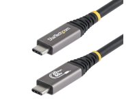 StarTech.com Câble USB4 de 3 m, 20 Gbit/s, Câble USB-C Certifié USB-IF, 60 W PD, 4K 120 Hz DP 2.1, Gaine en TPE, Cordon USB-C Noir