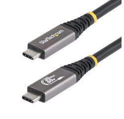 StarTech.com Câble USB4 de 3 m, 20 Gbit/s, Câble USB-C Certifié USB-IF, 60 W PD, 4K 120 Hz DP 2.1, Gaine en TPE, Cordon USB-C Noir