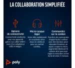 HP Poly Micro-casque Poly Blackwire 8225 stéréo USB-C + adaptateur USB-C/A