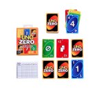 Games UNO Zero Card Game for Kid, Adult & Family Nights, Parties & Travel, Includes Deck & Scorecard