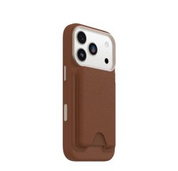 OtterBox Symmetry Cactus Leather MagSafe Wallet Desert Saddle - brown