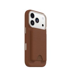 OtterBox Symmetry Cactus Leather MagSafe Wallet Desert Saddle - brown