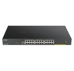 D-Link DGS-1250-28XMP Géré L3 Gigabit Ethernet (10/100/1000) Connexion Ethernet, supportant l'alimentation via ce port (PoE) Noir