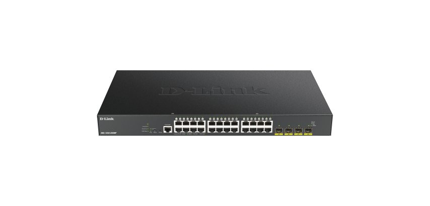 D-Link DGS-1250-28XMP Géré L3 Gigabit Ethernet (10/100/1000) Connexion Ethernet, supportant l'alimentation via ce port (PoE) Noir