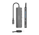 AISENS USB-C Dock 7 en 1, USB-C A, 1x HDMI, 2x USB-A, 1x USB-C, 1x USB-C PD 100W, 1x SD, 1x MicroSD, Gris, 15cm