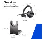 HP Poly Voyager 4310-M Microsoft Teams Certified USB-C Headset +BT700 dongle +Charging Stand