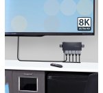 StarTech.com 4-Port 8K HDMI Switch, HDMI 2.1 Switcher 4K 120Hz HDR10+, 8K 60Hz UHD, HDMI Switch 4 In 1 Out, Auto/Manual Source Switching, Power Adapter and Remote Included